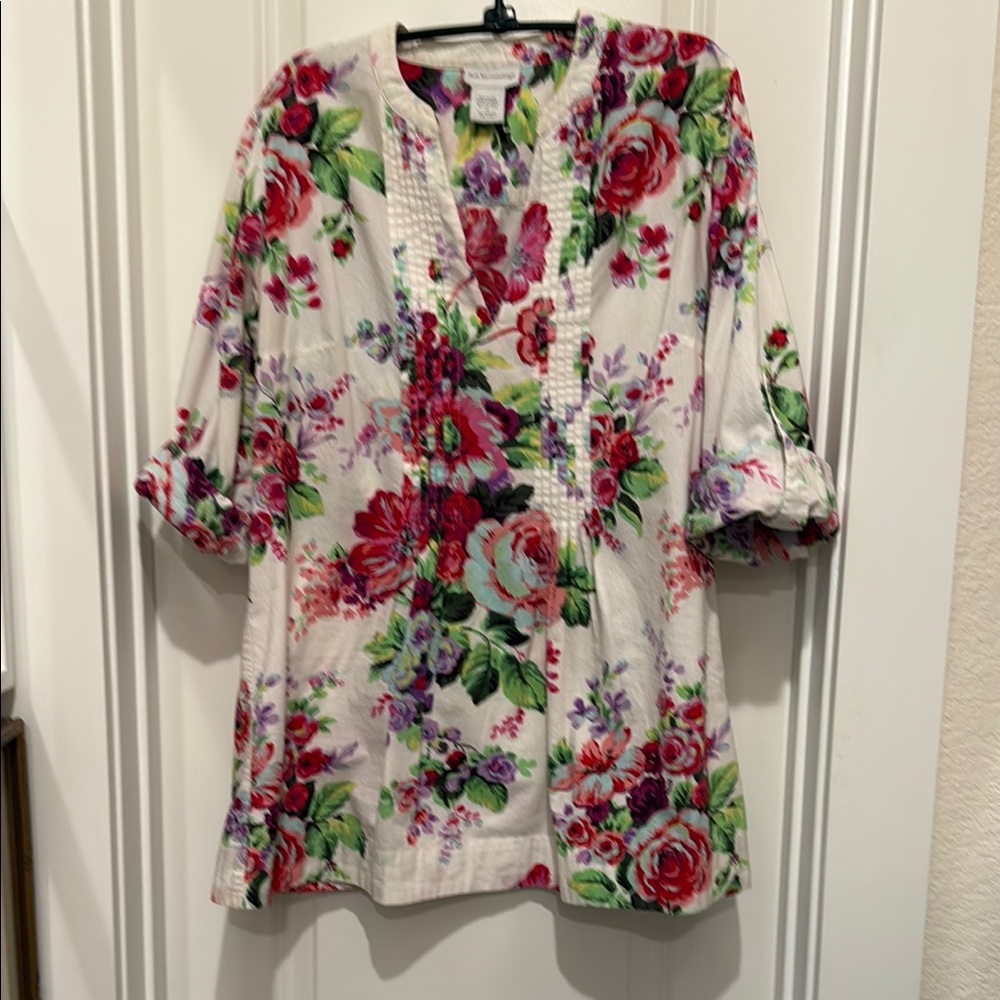 Soft Surroundings Multicolor Floral Tunic
